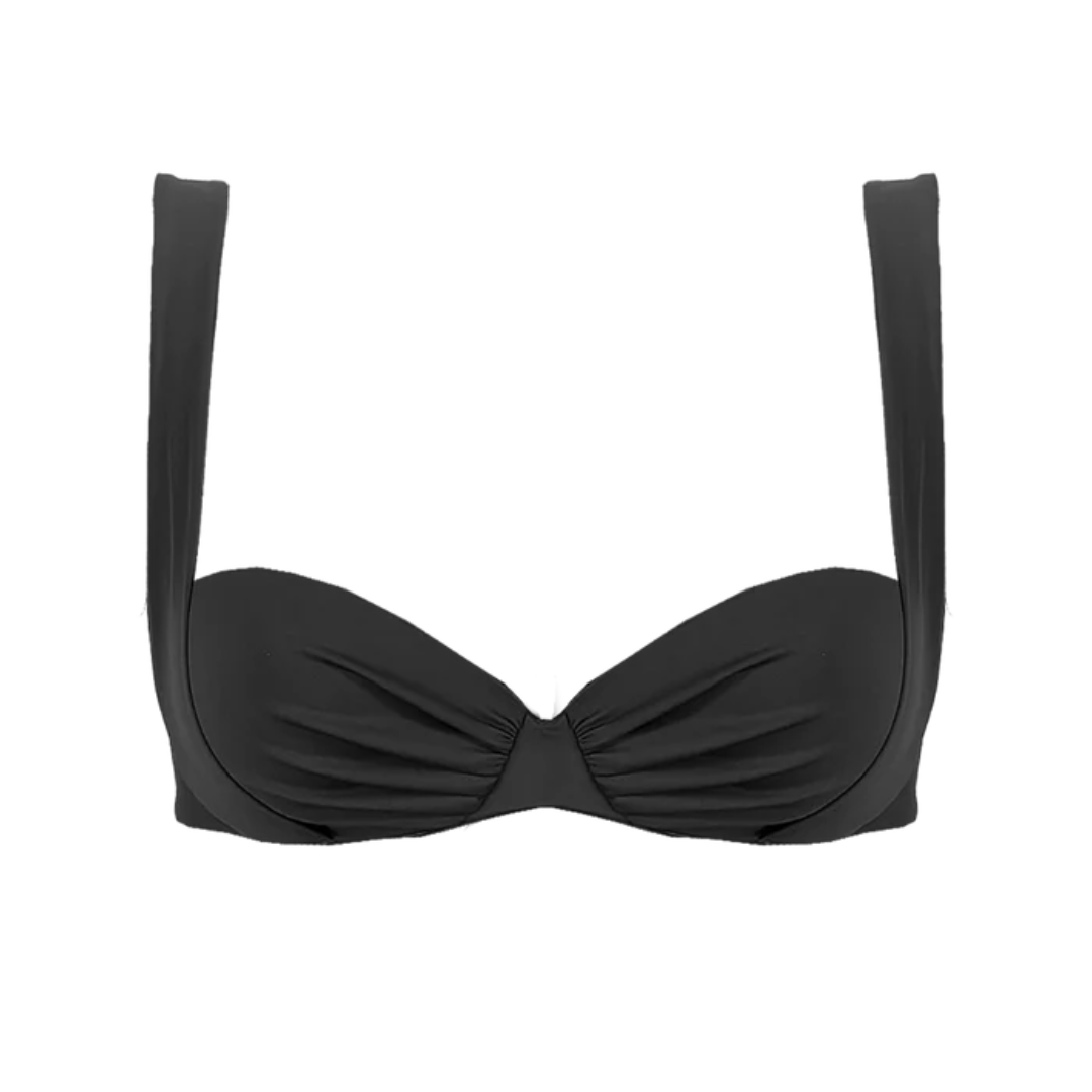 SCULPTURAL CHARCOAL BIKINIO VIRŠUS